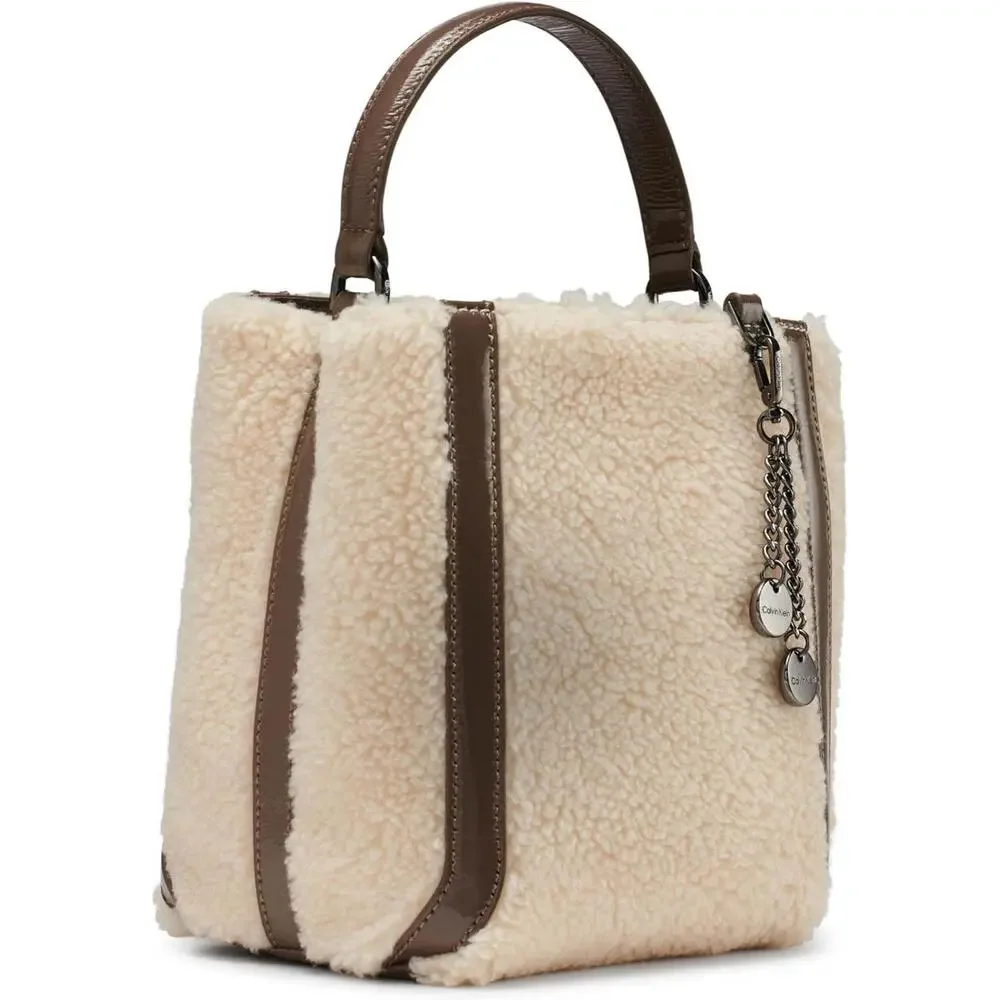 Calvin Klein Astatine Sherpa Triple Compartment Hobo Bag